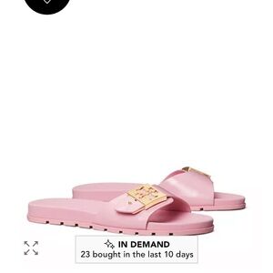 Tory Burch Women's Slip On Buckled Slide Sandals